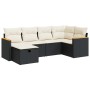 Set de sofás de jardín 6 piezas y cojines ratán sintético negro de , Conjuntos de jardín - Ref: Foro24-3325913, Precio: 370,8...