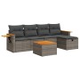 Set de muebles de jardín 6 pzas y cojines ratán sintético gris de , Conjuntos de jardín - Ref: Foro24-3325966, Precio: 366,44...