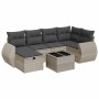 Set de sofás de jardín 7 pzas con cojines ratán PE gris claro de , Conjuntos de jardín - Ref: Foro24-3325598, Precio: 465,32 ...