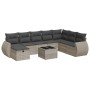 Set muebles jardín 9 pzas y cojines ratán sintético gris claro de , Conjuntos de jardín - Ref: Foro24-3325648, Precio: 600,34...