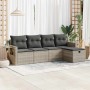 Set de sofás jardín y cojines 5 pzas ratán sintético gris claro de , Conjuntos de jardín - Ref: Foro24-3325468, Precio: 319,3...