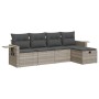 Set de sofás jardín y cojines 5 pzas ratán sintético gris claro de , Conjuntos de jardín - Ref: Foro24-3325468, Precio: 319,3...