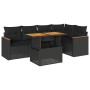 Set sofás jardín y cojines 5 pzas ratán sintético acacia negro de , Conjuntos de jardín - Ref: Foro24-3327485, Precio: 470,63...