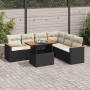 Set sofás jardín y cojines 7 pzas ratán sintético acacia negro de , Conjuntos de jardín - Ref: Foro24-3327493, Precio: 461,89...