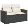 Set sofás jardín y cojines 9 pzas ratán sintético acacia negro de , Conjuntos de jardín - Ref: Foro24-3327500, Precio: 607,23...