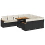 Set sofás jardín y cojines 11 pzas ratán sintético acacia negro de , Conjuntos de jardín - Ref: Foro24-3327535, Precio: 737,1...