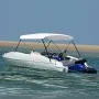 Bimini-Markise mit 2 weißen Bögen 180x130x110 cm von vidaXL, Aufbewahrungsabdeckungen für Boote - Ref: Foro24-93124, Preis: 1...
