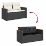 Set sofás jardín y cojines 8 pzas ratán sintético acacia negro de , Conjuntos de jardín - Ref: Foro24-3327514, Precio: 506,13...