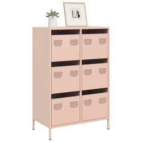 Aparador acero rosa 68x39x101,5 cm de , Aparadores - Ref: Foro24-851221, Precio: 128,66 €, Descuento: %