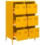 Aparador acero amarillo mostaza 68x39x101,5 cm de , Aparadores - Ref: Foro24-851223, Precio: 128,01 €, Descuento: %