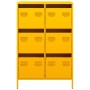 Aparador acero amarillo mostaza 68x39x101,5 cm de , Aparadores - Ref: Foro24-851223, Precio: 128,01 €, Descuento: %