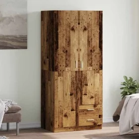 Armario de madera de ingeniería madera envejecida 80x52x180 cm de , Armarios roperos - Ref: Foro24-855886, Precio: 242,77 €, ...