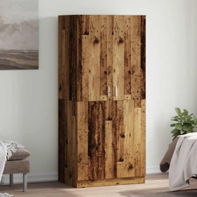 Armario de madera de ingeniería madera envejecida 90x52x200 cm de , Armarios roperos - Ref: Foro24-855884, Precio: 233,32 €, ...