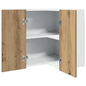 Armario colgante de esquina madera roble artisan 57x57x60 cm de , Armarios de cocina - Ref: Foro24-856123, Precio: 84,34 €, D...