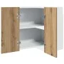 Armario colgante de esquina madera roble artisan 57x57x60 cm de , Armarios de cocina - Ref: Foro24-856123, Precio: 84,34 €, D...