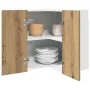 Armario colgante de esquina madera roble artisan 57x57x60 cm de , Armarios de cocina - Ref: Foro24-856123, Precio: 84,34 €, D...