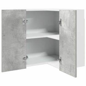 Armario colgante esquina contrachapada gris hormigón 57x57x60cm de , Armarios de cocina - Ref: Foro24-856121, Precio: 84,34 €...