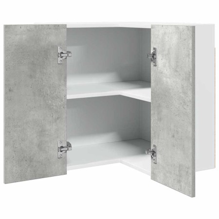 Armario colgante esquina contrachapada gris hormigón 57x57x60cm de , Armarios de cocina - Ref: Foro24-856121, Precio: 84,34 €...