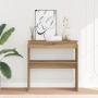 Mesa consola madera de ingeniería roble artesanal 80x30x80 cm de , Mesas auxiliares - Ref: Foro24-856625, Precio: 49,21 €, De...