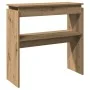 Mesa consola madera de ingeniería roble artesanal 80x30x80 cm de , Mesas auxiliares - Ref: Foro24-856625, Precio: 48,36 €, De...