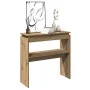 Mesa consola madera de ingeniería roble artesanal 80x30x80 cm de , Mesas auxiliares - Ref: Foro24-856625, Precio: 48,36 €, De...