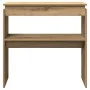 Mesa consola madera de ingeniería roble artesanal 80x30x80 cm de , Mesas auxiliares - Ref: Foro24-856625, Precio: 48,36 €, De...