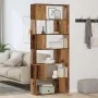 Estantería/divisor de espacios madera envejecida 80x24x186 cm de , Librerías y estanterías - Ref: Foro24-856736, Precio: 100,...