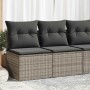 Set sofás jardín y cojines 4 pzas ratán sintético acacia gris de , Conjuntos de jardín - Ref: Foro24-3325236, Precio: 104,11 ...