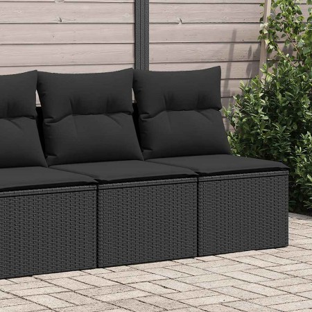 Set sofás jardín y cojines 4 pzas ratán sintético acacia negro de , Conjuntos de jardín - Ref: Foro24-3325241, Precio: 125,09...