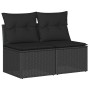Set sofás jardín y cojines 4 pzas ratán sintético acacia negro de , Conjuntos de jardín - Ref: Foro24-3325241, Precio: 125,09...