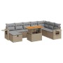 Set sofás jardín y cojines 9 pzas ratán sintético acacia beige de , Conjuntos de jardín - Ref: Foro24-3328046, Precio: 638,19...