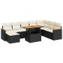 Set sofás jardín y cojines 9 pzas ratán sintético acacia negro de , Conjuntos de jardín - Ref: Foro24-3327521, Precio: 555,00...