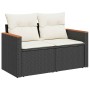 Set sofás jardín y cojines 9 pzas ratán sintético acacia negro de , Conjuntos de jardín - Ref: Foro24-3327521, Precio: 555,00...