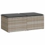 Set sofás jardín y cojines 2 pzas ratán sintético acacia gris de , Conjuntos de jardín - Ref: Foro24-3328685, Precio: 113,57 ...