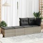 Set sofás jardín y cojines 2 pzas ratán sintético acacia gris de , Conjuntos de jardín - Ref: Foro24-3328685, Precio: 113,57 ...