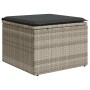 Set sofás jardín y cojines 2 pzas ratán sintético acacia gris de , Conjuntos de jardín - Ref: Foro24-3328685, Precio: 113,57 ...