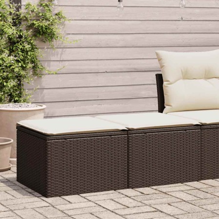 Set sofás jardín y cojines 2 pzas ratán sintético acacia marrón de , Conjuntos de jardín - Ref: Foro24-3328666, Precio: 91,74...