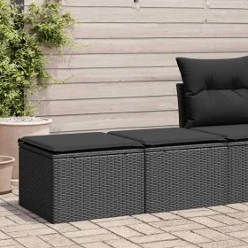 Set sofás jardín y cojines 2 pzas ratán sintético acacia negro de , Conjuntos de jardín - Ref: Foro24-3328658, Precio: 90,23 ...