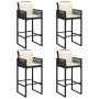 Set bar jardín con cojines 5 pzas ratán sintético acacia negro de , Conjuntos de jardín - Ref: Foro24-3328899, Precio: 553,97...