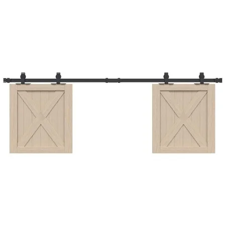 Schiebeschranktür Bausatz Kohlenstoffstahl 152,5 cm von , DIY-Zubehör - Ref: Foro24-4009674, Preis: 30,60 €, Rabatt: %