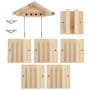 Hotel para abejas de madera maciza de abeto 22x20x20 cm de vidaXL, Jaulas y habitáculos para animales pequeños - Ref: Foro24-...