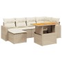 Set sofás de jardín 7 piezas y cojines ratán sintético beige de , Conjuntos de jardín - Ref: Foro24-3271415, Precio: 484,10 €...