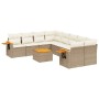 Set de sofás de jardín 9 pzas con cojines ratán sintético beige de , Conjuntos de jardín - Ref: Foro24-3226667, Precio: 622,6...