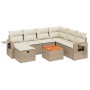Juego de sofás de jardín con cojines beige 8 pzas ratán PE de , Conjuntos de jardín - Ref: Foro24-3264964, Precio: 506,95 €, ...
