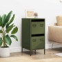Aparador de acero laminado en frío verde oliva 35x39x73,5 cm de , Aparadores - Ref: Foro24-851398, Precio: 65,28 €, Descuento: %