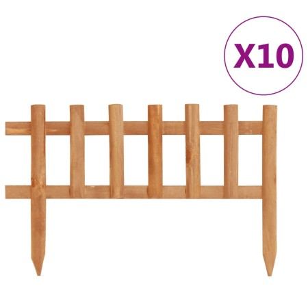 Bordes de jardín 10 unidades madera de abeto 4,4 m de vidaXL, Ribetes y bordes para jardín - Ref: Foro24-314844, Precio: 26,2...