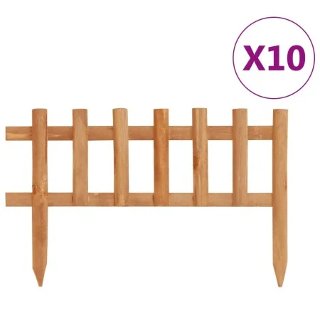 Garden edging 10 units fir wood 4.4 m by vidaXL, Garden edging and edging - Ref: Foro24-314844, Price: 30,78 €, Discount: %