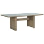Mesa de comedor jardín vidrio y ratán PE marrón 200x100x74 cm de vidaXL, Mesas de jardín - Ref: Foro24-310142, Precio: 248,46...