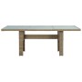 Mesa de comedor jardín vidrio y ratán PE marrón 200x100x74 cm de vidaXL, Mesas de jardín - Ref: Foro24-310142, Precio: 248,46...