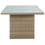 Mesa de comedor jardín vidrio y ratán PE marrón 200x100x74 cm de vidaXL, Mesas de jardín - Ref: Foro24-310142, Precio: 248,46...